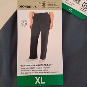Mondetta Straight Leg Pant Womens XL Gray NWT High Rise Recycled 872-223-B9